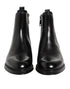 Dolce & Gabbana Black Chelsea Leather Mid Calf Boots Shoes