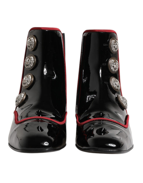 Dolce & Gabbana Black Jackie Buttoned Chelsea Boots
