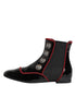 Dolce & Gabbana Black Jackie Buttoned Chelsea Boots