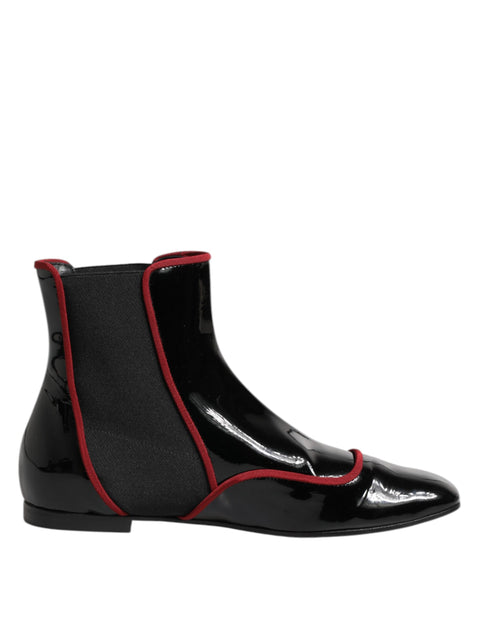 Dolce & Gabbana Black Jackie Buttoned Chelsea Boots