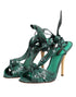 Dolce & Gabbana Green Python Heels – Women’s Exotic Leather Sandals