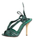 Dolce & Gabbana Green Python Heels – Women’s Exotic Leather Sandals