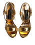 Dolce & Gabbana Gold Platform Keira Sandals | Women’s High Heels Shoes