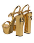 Dolce & Gabbana Gold Platform Keira Sandals | Women’s High Heels Shoes