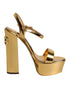 Dolce & Gabbana Gold Platform Keira Sandals | Women’s High Heels Shoes