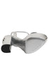 Dolce & Gabbana Silver Platform Keira Sandals | Women’s High Heels Leather Shoes