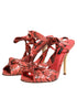 Dolce & Gabbana Coral Python Heels – Women’s Exotic Leather Sandals