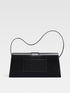 Jacquemus Le Bambino Long Shoulder Bag in Black Leather with Gold Hardware for Women