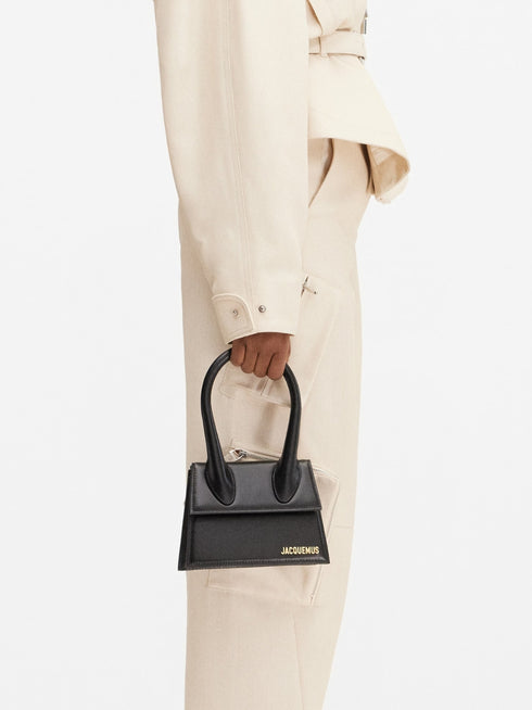 Jacquemus Le Chiquito Moyen Handbag in Black Leather for Women