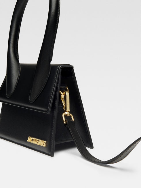 Jacquemus Le Chiquito Moyen Handbag in Black Leather for Women