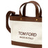 Tom Ford Ivory Canvas & Brown Leather Tote Bag – Women
