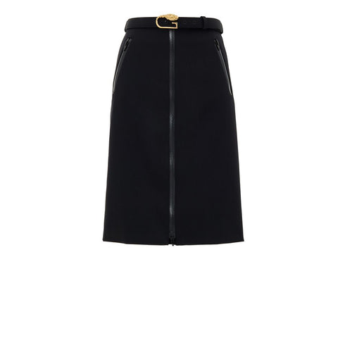 Gucci Black Wool Skirt