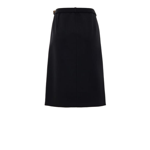 Gucci Black Wool Skirt