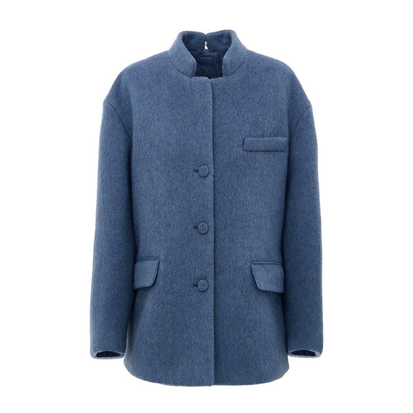 Gucci Light Blue Wool Jackets & Coat