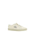 Saint Laurent Embroidered Cotton Low-Top Sneakers – White Canvas Lace-Up Shoes