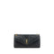 Saint Laurent Calypso Shoulder Bag in Grained Lambskin Black Leather for Women