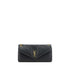 Saint Laurent Calypso Shoulder Bag in Grained Lambskin Black Leather for Women