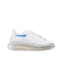 Alexander McQueen Oversized Sneakers Shoes – White Calf Leather Transparent Sole Shoes for Women