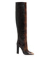 Dolce & Gabbana Brown Python Snakeskin Print Riding Boots Women’s