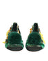 Dolce & Gabbana Green Mink Fur Satin Banana Leaf Women’s Heels Sandals