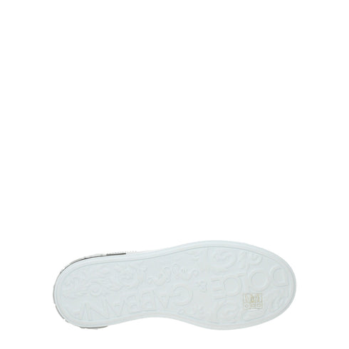 Dolce & Gabbana White Leather Low Tops