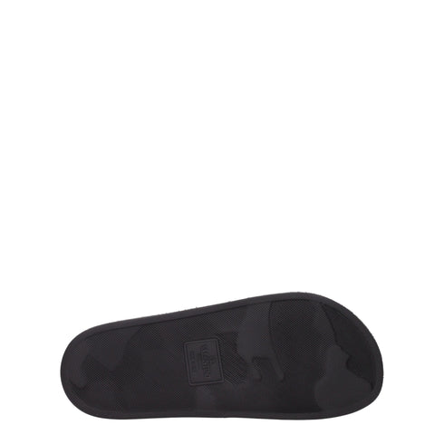 Valentino Garavani Black Cotton Slippers Sandals
