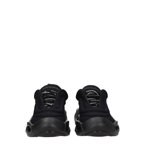 Dolce & Gabbana Black Fabric Chunky Sneakers