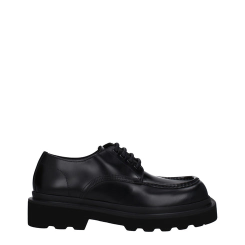 Dolce & Gabbana Black Leather Oxfords And Derbies