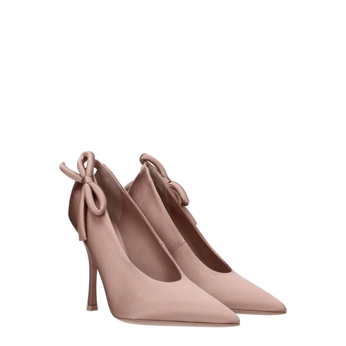 Valentino Garavani Pink Satin High Heel Pumps – Women's Pointed Toe Heels
