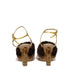 Fendi Strap-On Sandals in Brown Mink & Gold Snake Leather Women’s