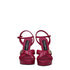 Dolce & Gabbana Women's Fuchsia Pink Leather Platform High Heels Sandals