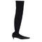Givenchy Over-the-Knee Boots for Women – Black Fabric with Leather Sole