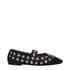 Stella McCartney Women's Ballet Flats – Black Eco Leather with Silver Studs