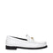 Versace White Leather Slip-On Loafers