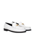 Versace White Leather Slip-On Loafers