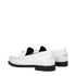 Versace White Leather Slip-On Loafers