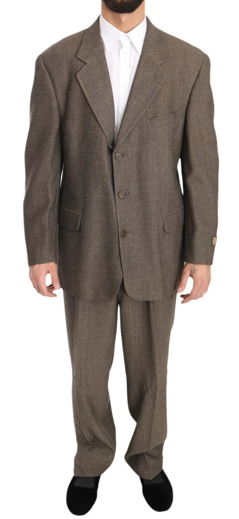 Dolce & Gabbana Brown Single Breasted Wool Suit