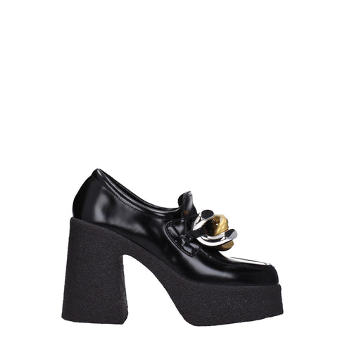 Stella McCartney Platform Loafers – Black Eco Leather Chunky Heel Pumps for Women
