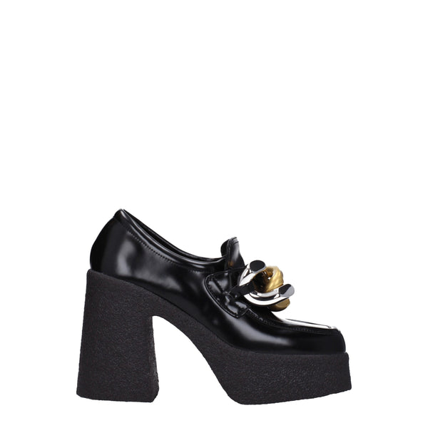 Stella McCartney Platform Loafers – Black Eco Leather Chunky Heel Pumps for Women