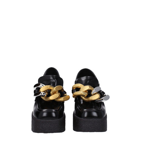 Stella McCartney Platform Loafers – Black Eco Leather Chunky Heel Pumps for Women