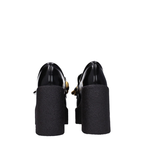 Stella McCartney Platform Loafers – Black Eco Leather Chunky Heel Pumps for Women