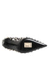 Dolce & Gabbana Black Studded Calf Leather Stiletto Pumps with Crystals – Women's Heels
