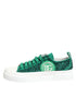 Dolce & Gabbana Green Portofino Crystal DG Logo Sneakers – Women’s Luxury Shoes