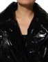 Dolce & Gabbana Black Polyester Quilted Puffer Coat Jacket