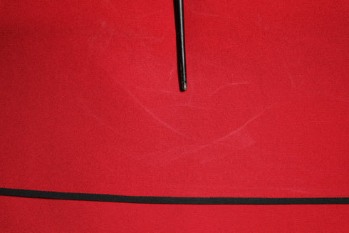 Dolce & Gabbana Red Viscose Stretch Slit Sheath Midi Dress