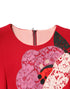 Dolce & Gabbana Red Lace Floral Applique A-line Mini Dress