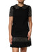 Dolce & Gabbana Black Crystal Embellished Collared Mini Dress