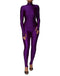 Dolce & Gabbana Purple Nylon Turtleneck Bodycon Jumpsuit Dress