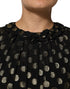 Dolce & Gabbana Black Gold Polka Dot Silk Brocade Mini Dress