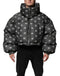 Dolce & Gabbana Black DG Monogram Full Zip Puffer Men Jacket